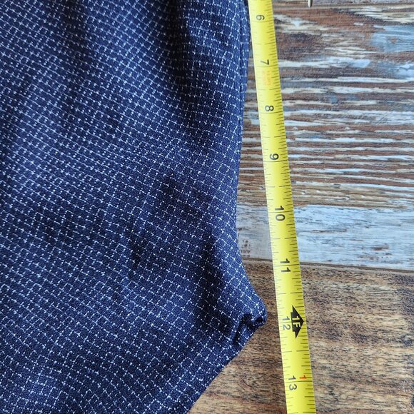 Hugo Boss 100% Wool Straight Wide Leg Dress Pants Zip Check Blue - Picture 12 of 12